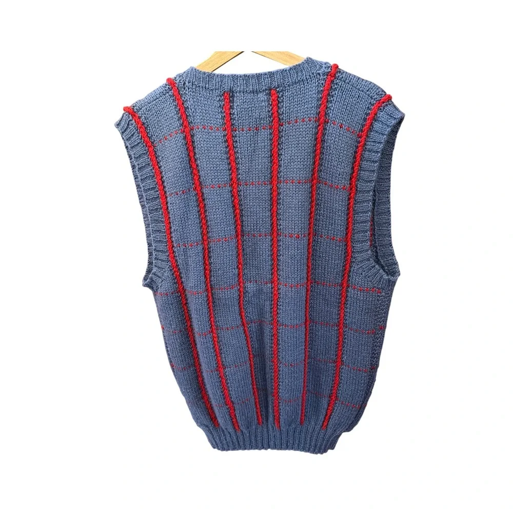 Vintage Duncan Row Sweater Vest Preppy Grandmacore Dark Academia Indie Retro
